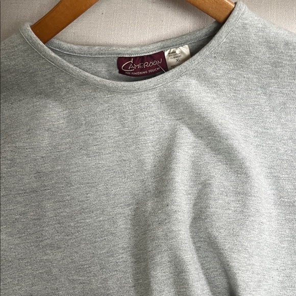 Gray Short Sleeve Heavyweight Cotton/Spandex Top - Picture 4 of 4